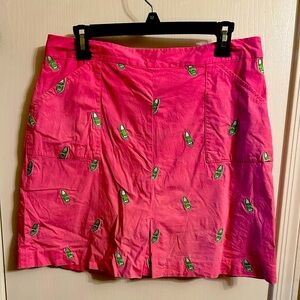 Lilly Pulitzer Pink Cotton Blend Skort
